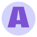 Blue on Blue Letter "A" stickers