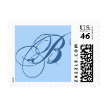 Blue on Blue  Monogram B Stamps