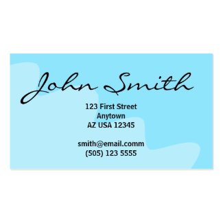 Blue on Blue Swirl Pack Of Standard Business Cards