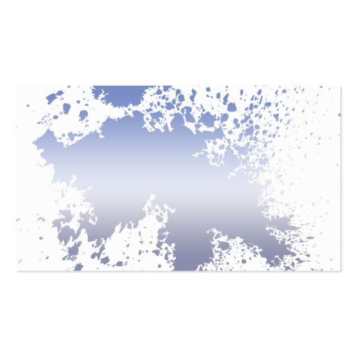 Blue On White Splatter - Business Business Cards (back side)