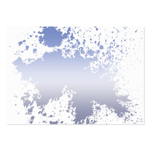Blue On White Splatter - Cubby Business Card Templates (back side)
