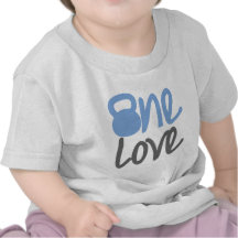Blue "One Love" Tee Shirts