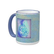 Blue Opal Kwan Yin mug