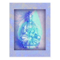 Blue Opal Kwan Yin postcard postcards
