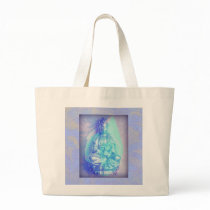 Blue Opal Kwan Yin tote bag bags
