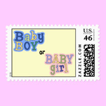 Blue or Pink Gender Reveal Stamp stamps