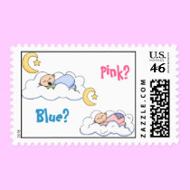 Blue or Pink Gender Reveal Stamp stamps