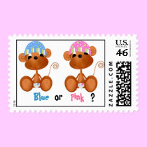 Blue or Pink Gender Reveal Stamp stamps