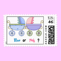 Blue or Pink Gender Reveal Stamp stamps