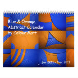 Blue & Orange Abstract 2011 Calendar