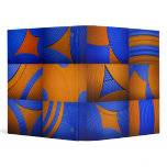 Blue & Orange Abstract Pattern 1" Binder