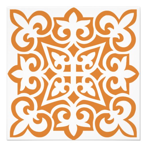 Blue, Orange, and Brown Invitation