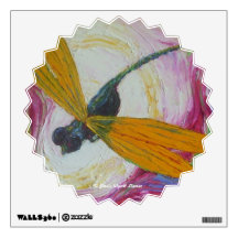 Blue & Orange Dragonfly Wall Decal