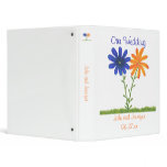 Blue &amp; Orange Flowers Wedding Keepsake Binders