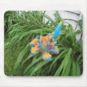 Blue, Orange, Purple Flower (Manipulation) mousepads