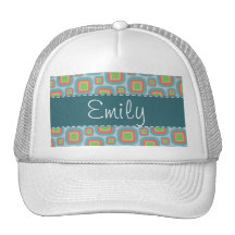 Blue &Orange Retro Hats