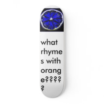 blue orange skate board