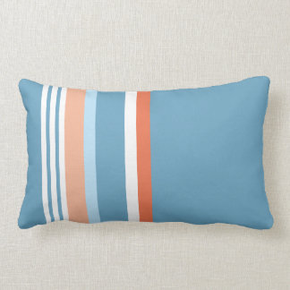 Orange And Blue Striped Pillows - Decorative & Throw Pillows Zazzle
