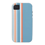 Blue (Orange stripe) Vibe iPhone 4 Covers