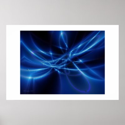 Blue Orbits Print by valery