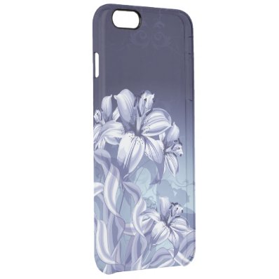 Blue Orchid Clear iPhone 6 Plus Case