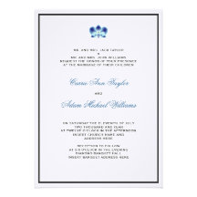 Blue Orchid Invitation