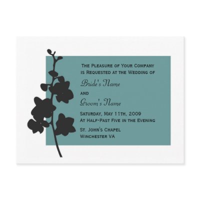 Blue Orchid Invitation Post Card