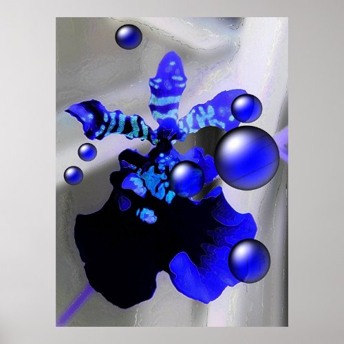 Blue Orchid Print print