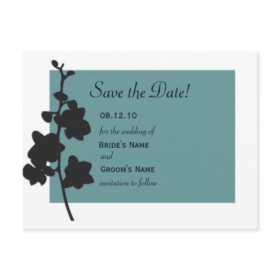Blue Orchid Save the Date Post Cards