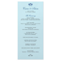 Blue Orchid Wedding Program rack cards