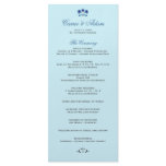 Blue Orchid Wedding Program Rack Card Template