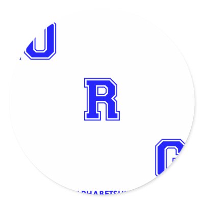 Blue ORG Round Stickers by lettershirts