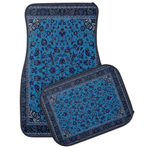 Blue Oriental Rug Look Car Mat Set Zazzle