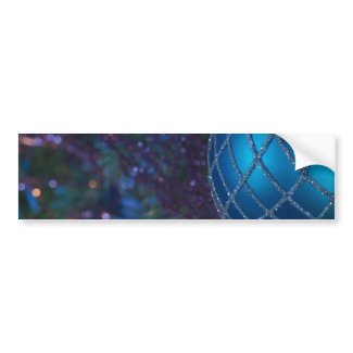 Blue Ornament Bumper Stickers