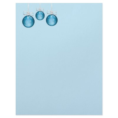 Blue Ornament Letterhead by sparkletree