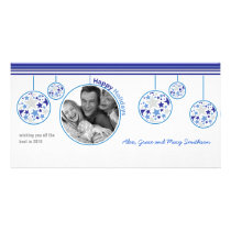 Blue Ornament Photo Card photo cards