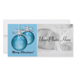 Blue Ornament Photo Greeting Card