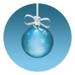 Blue Ornament Round Sticker