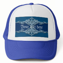 Blue Ornaments Trucker Hat