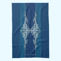 Blue Ornaments kitchen towels