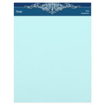 Blue Ornaments Personalized Letterhead