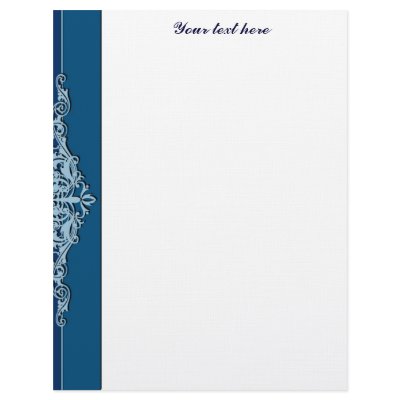 Blue Ornaments Letterhead Design by siffert