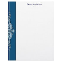 Blue Ornaments Letterhead Design