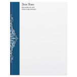 Blue Ornaments Letterhead Template