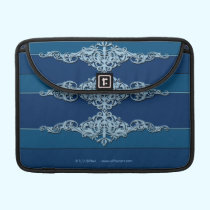 Blue Ornaments macbook sleeves