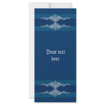 Blue Ornaments Full Color Rack Card