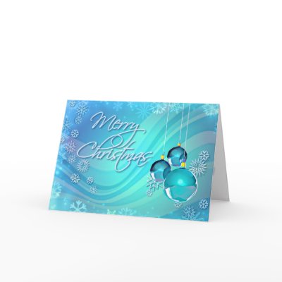 BLUE ORNAMENTS & SNOWFLAKES by SHARON SHARPE cards