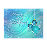 BLUE ORNAMENTS &amp; SNOWFLAKES by SHARON SHARPE Postcards