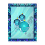 BLUE ORNAMENTS & STAINED GLASS by SHARON SHARPE Post Cards