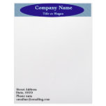 Blue Oval Banner Business Stationary Letterhead
